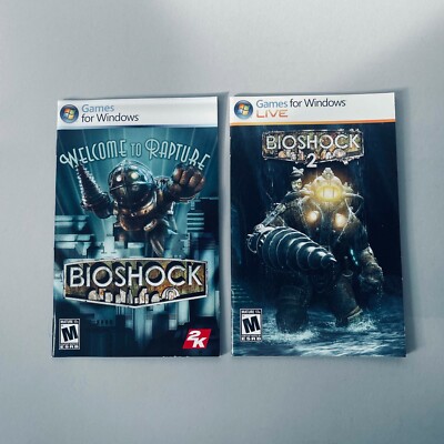 Vintage Lot of 2 PC DVD Games Ubisoft Splinter Cell Chaos Theory + Bioshock 2K