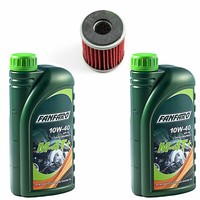MotoröL 10W40 Set 2 Liter + ÖLfilter HF981 FüR Yamaha VP 125 YP 125 VP125 YP125
