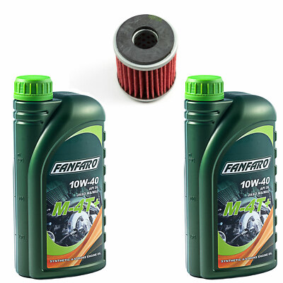 Motoröl 10W40 Set 2 Liter + Ölfilter HF981 für Yamaha VP 125 YP 125 VP125 YP125