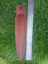 EDC Handmade 6.5”Fixed Dagger blade Leather Sheath / Holster / vertical Knife