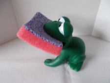 K&uuml;chenschwamm mit Frosch als Halter, ca.10cm, Kunststoff, Mitbringsel