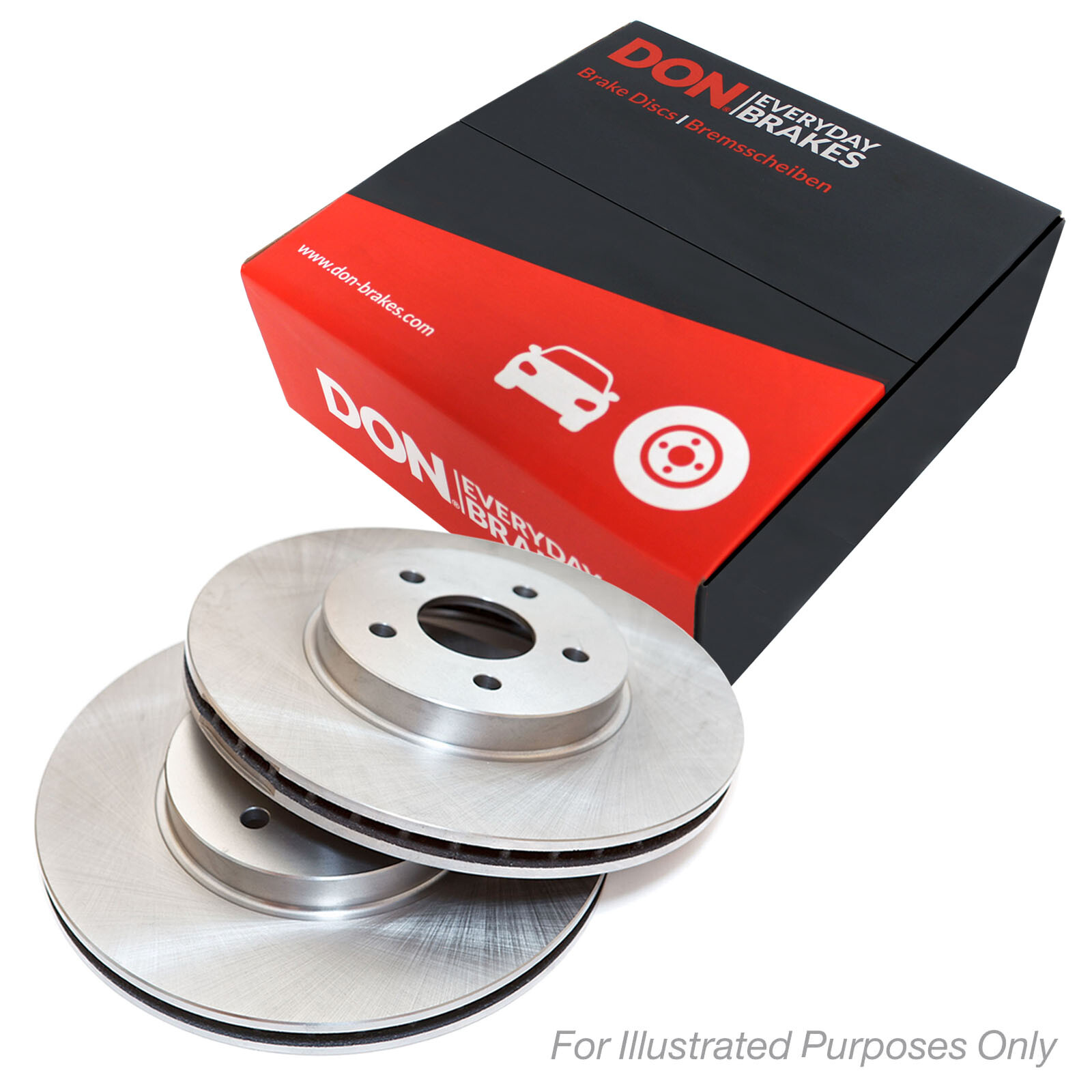 2x Brake Discs Vented For Buick Regal 2.4 Hybrid AWD DON Front 13501296 13501319