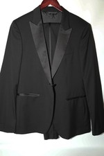 297 John Varvatos Collection Austin Black Peak Lapel Tuxedo Size 42 L