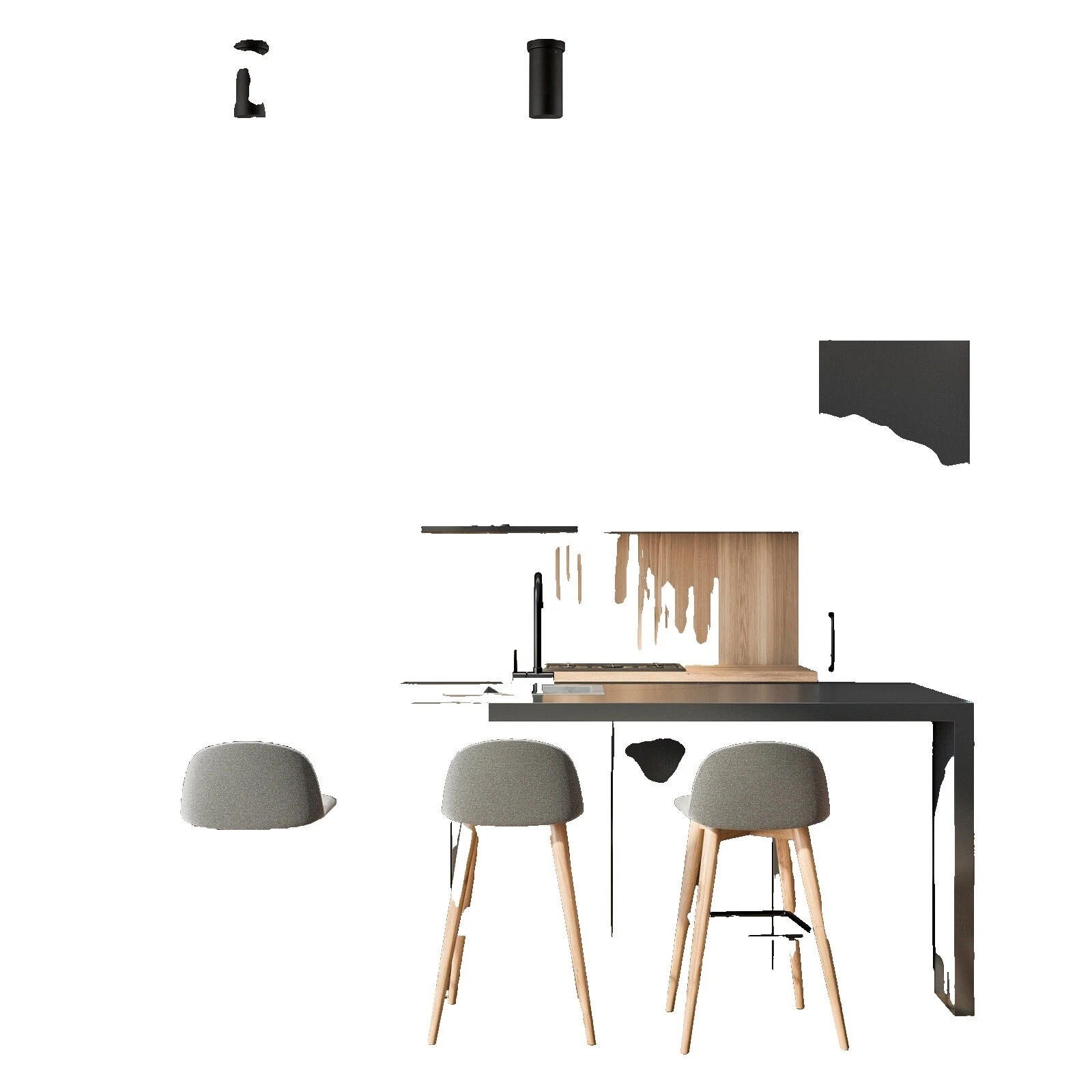 EGLO Preto Contemporâneo candelabros e Lustres