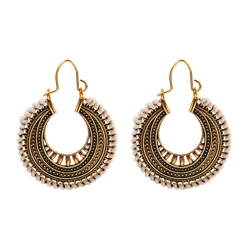Mujeres Boho Patrón Retro Puño Ahuecado Elegante Gancho Pendientes Joyería Regalo - Imagen 34 de 140