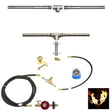 TB50CK+: DELUXE PROPANE DIY GAS FIRE PIT KIT & 50" LIFETIME WARRANTED 316 BURNER