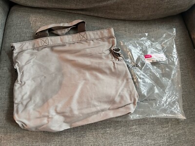 Thirty One Cross N Fold Taupe Graphic Bag Crossbody Tote