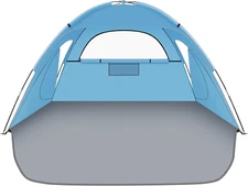 Beach Tent Sun Shelter, Beach Shade Tent with UPF 50+ UV Protection for 2-3 Pers
