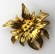 Spilla fiore colore oro vintage