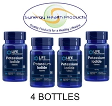 4X Life Extension Potassium + Iodide 130 MG 14 Tabs - Emergency Survival Kit