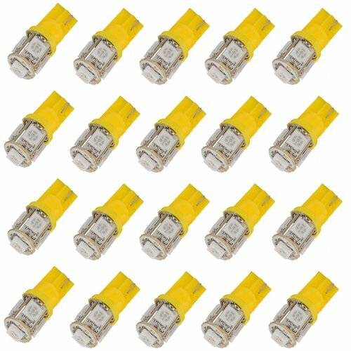 100x Yellow Amber 24V T10 5SMD LED Car Truck Side Light Bulbs W5W 192 168 2825 - Picture 7 of 9