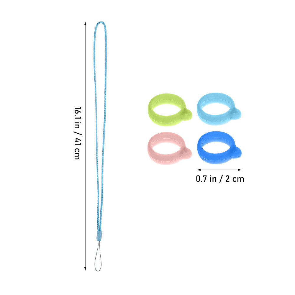 CRASPIRE Anti-Lost Lanyard Set - 36 PCS 3 Size Silicone Rings For Keys, Pens, Small Items