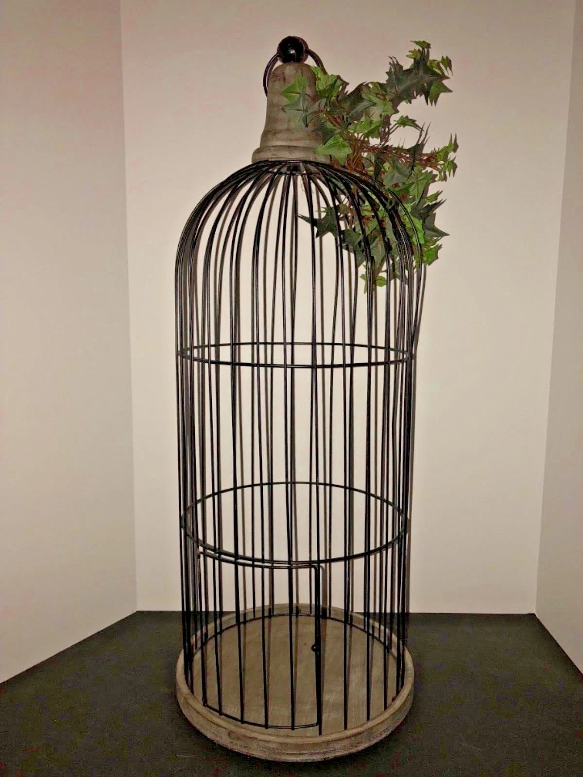 VINTAGE METAL DECORATIVE BIRD CAGE FOR TABLETOP OR TO HANG