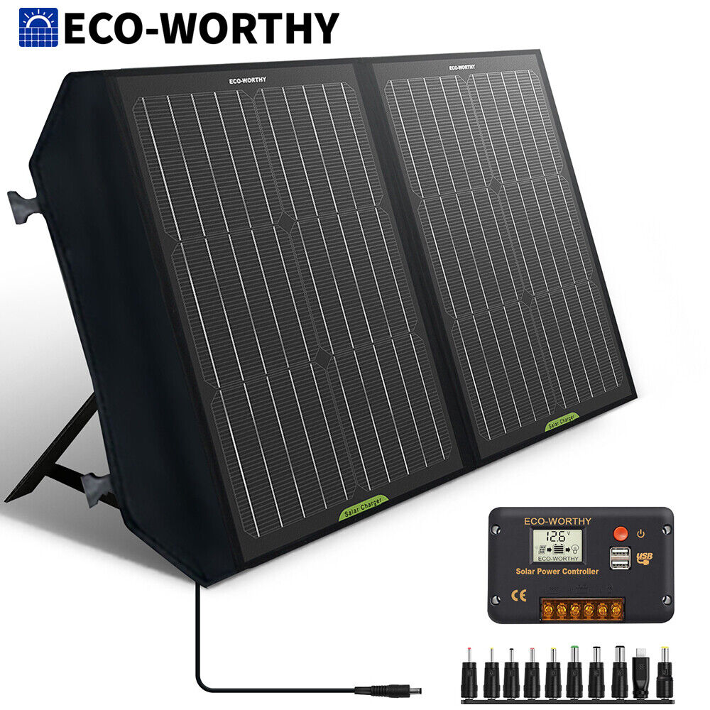 60W 12V faltbare solarmodule Solarpanel kit für Tragbare Kraftwerk Power Station