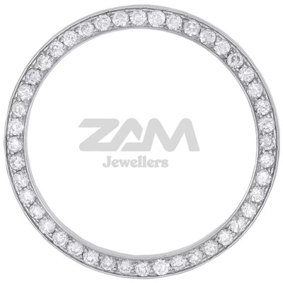 Rolex DateJust 36mm Customized 1.90Ct Moissanite Round Cut Diamond Bezel