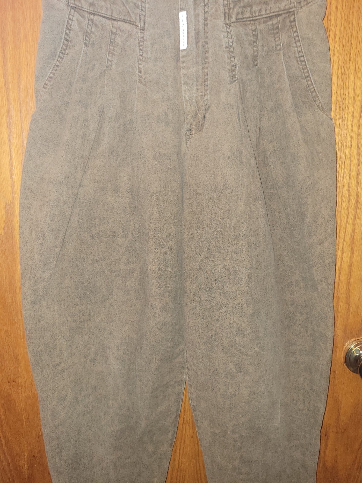 VTG 80s Z Cavaricci Pants Parachute Pleated High Waist Tapered Mens 30x32 Brown eBay