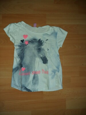 Dopodopo T-Shirt weiss mit Motiv, Gr. 128 | gebraucht