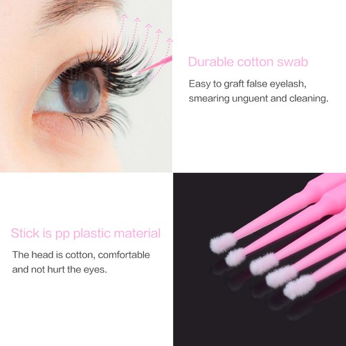 DISPOSABLE MINI APPLICATOR BRUSH STICK EYELASH EXTENSION DENTAL SWABS 100PCS 14 - Picture 5 of 16