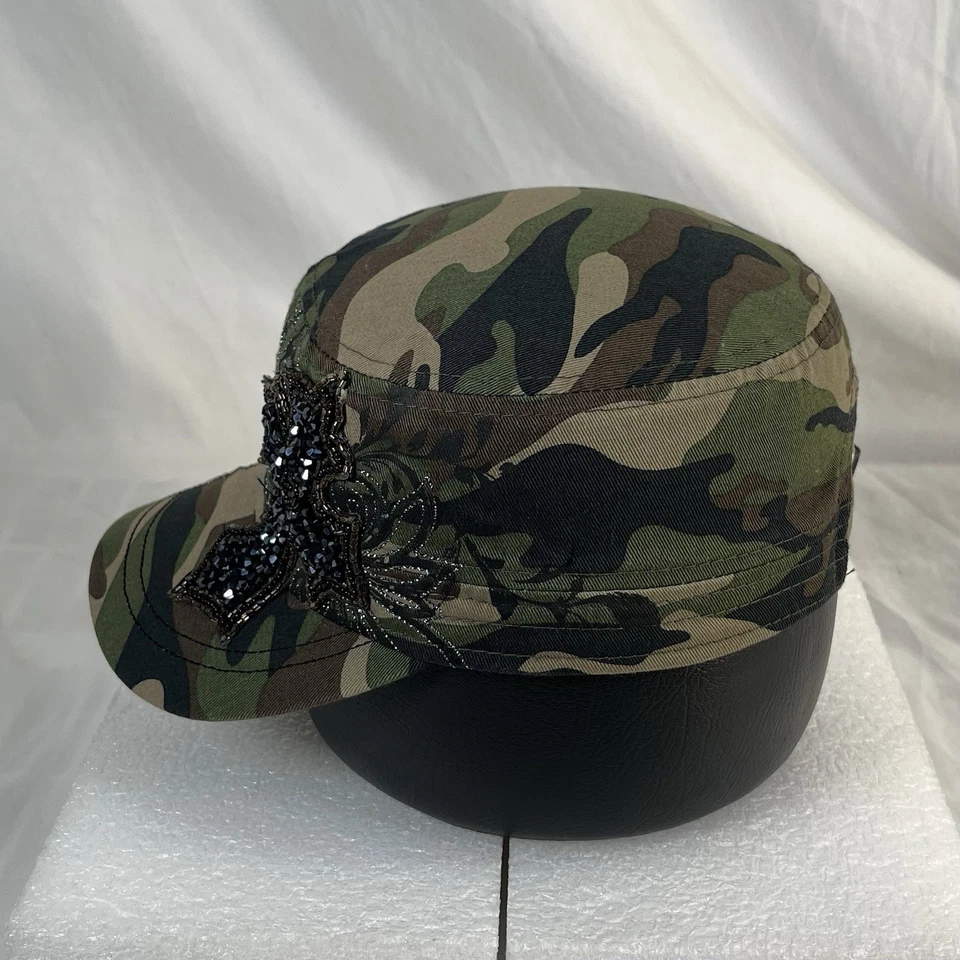 Sombrero cruzado camuflado vintage Y2K KBETHOS Foto 3 de 4