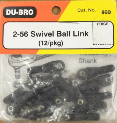 DuBro 2-56 RC Remote Control Model Airplane Swivel Ball Links (12) DUB860 860