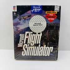 Microsoft Flight Simulator PC CD-ROM DOS 1995 Sealed New Bonus Pack Scenery