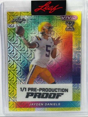 2024 Leaf Vivid Rookie - Jayden Daniels -  1/1 Pre-Production Proof