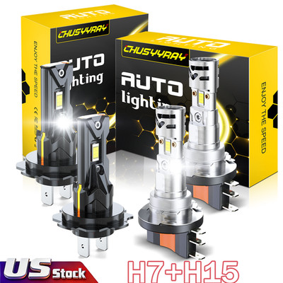 FOR Mercedes-Benz CLA250 2014 2015 2016 2019 LED Headlight kit H7+H15 Bulbs