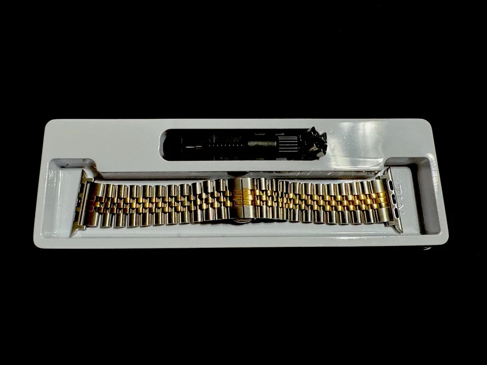 ¡¡Nuevo!!  Calidad Apple Watch correa dos tonos acero inoxidable se adapta a 44/45/46 mm! Foto 4 de 4