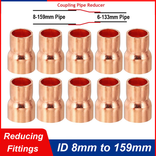 End Feed Pipe Reducer Coupling Copper Reducing Fitting 8mm,10mm,15mm,22mm-159mm