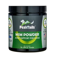KALA HEALTH PeakTails MSM Powder for Dogs   1 lb, Pure Organic Sulfur, Suppo...