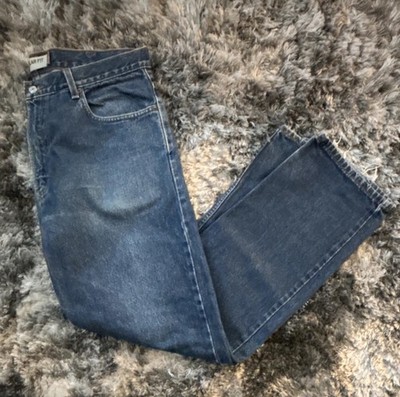 Levi's 505 Series Mens Blue Medium Wash Regular Fit Straight Leg Denim Jeans