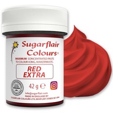 Sugarflair Red Food Colouring Paste 42g Concentrated Cake Icing Dye