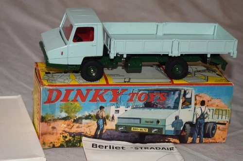 Vintage Dinky No. 569 Berliet Stradair Side Dump Truck Diecast in Original Box