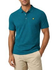 Image of Lyle & Scott Mens Plain Polo Shirt Lagoon