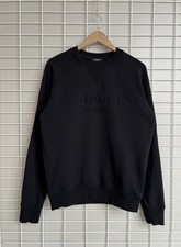 Balmain Embossed Sweatshirt Mens Size S Black...
