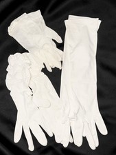 3 Pair Vintage Estate Women's Wrist Long Dress Evening Gloves AV16 Small