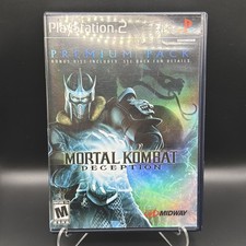 Mortal Kombat Deception Premium Pack (PS2 2004) CIB W/ Metal Card No Bonus Disc