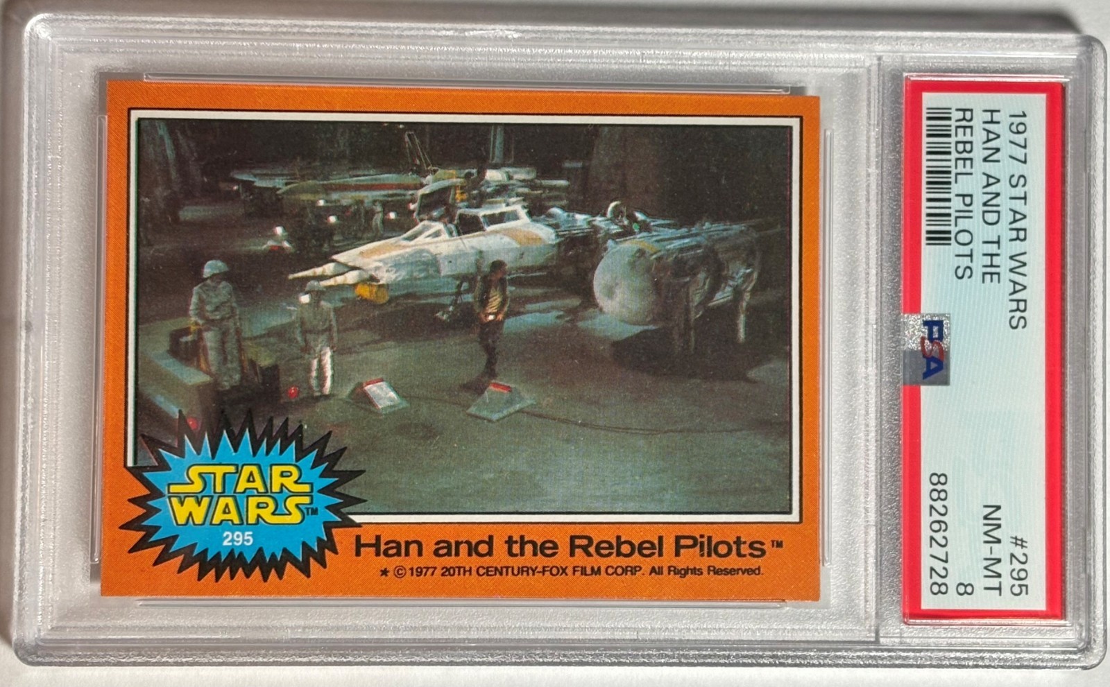 Han and the Rebel Pilots #295 Star Wars 1977 Topps trading card — raw and PSA graded price guide