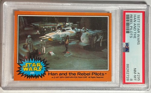 1977 Topps Star Wars #295 Han and the Rebel Pilots — PSA 8