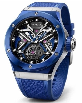 Invicta Celestial Orbitha 45mm - 69543 Automatic Skeleton Blue K9 Case New