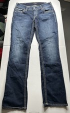 Silver Jeans Co. Women's Dark Wash W32/I32 Silo Straight Leg Jeans Stretchy