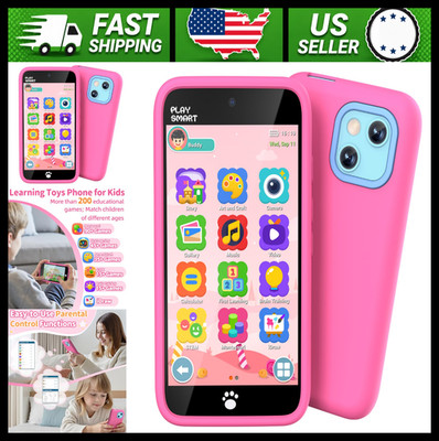 MOMILLA Kids Smart Phone Toy for Girls Dual Camera Educational Games 3.97