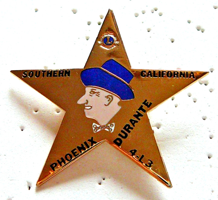 Lions Club Pins - STARS ON PARADE - JIMMY DURANTE