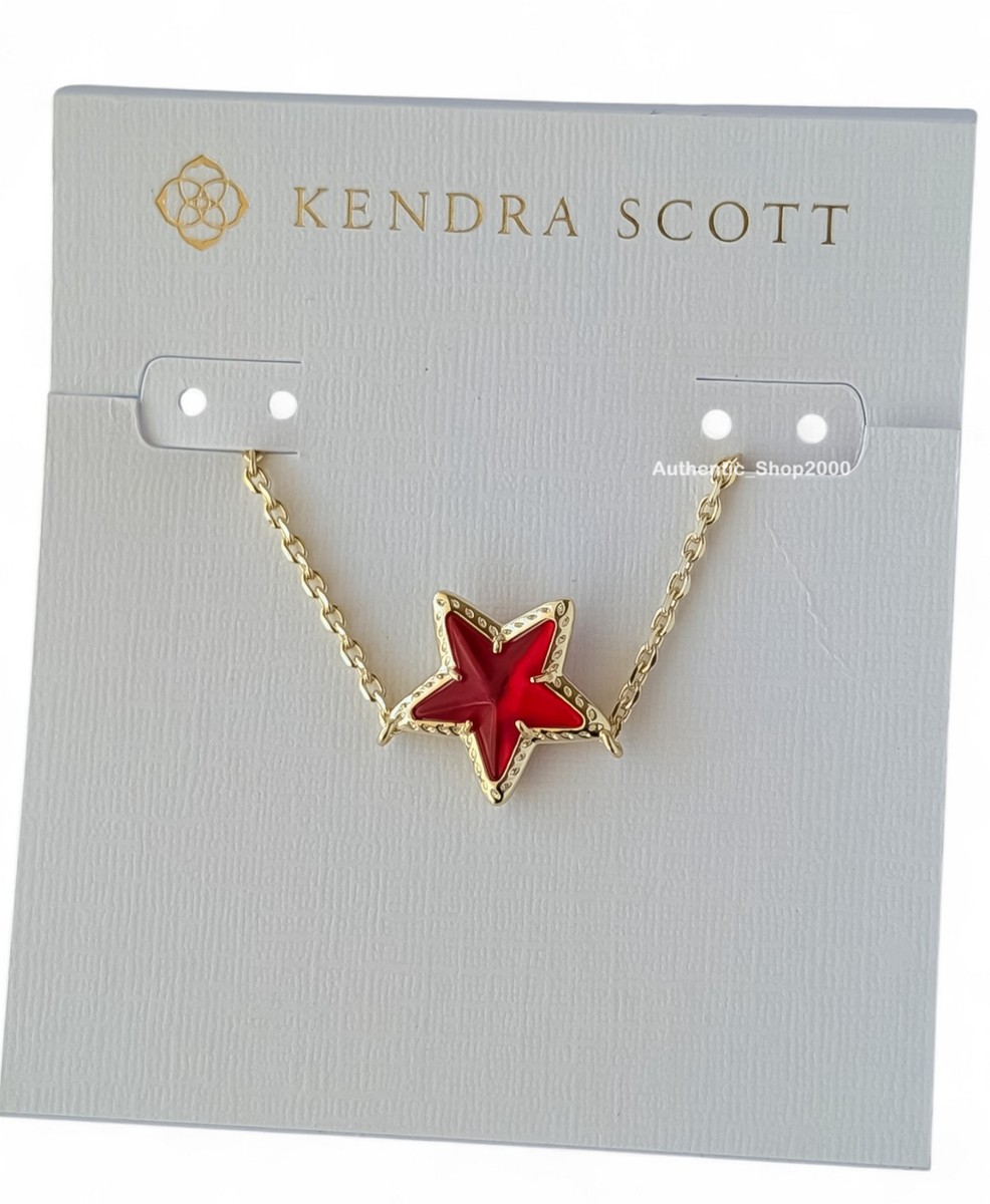 NEW 100% Authentic KENDRA SCOTT Gold Red Illusion Cassidy Star