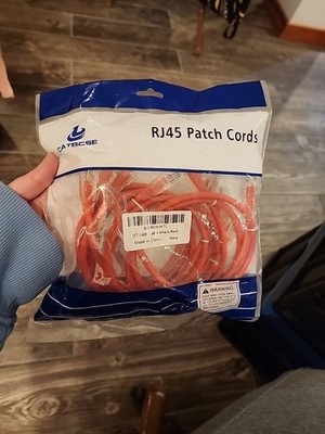 Cat6 patch cord cable 2ft RJ45 Red
