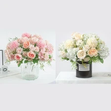 Silk Peony Artificial Fake Flowers Bunch Bouquet Home Wedding Party Garden-Decor