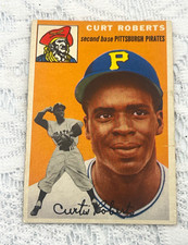 Topps 1954 Topps Curt Roberts #242 Pittsburgh Pirates Rookie Base Set Card. rookie card picture
