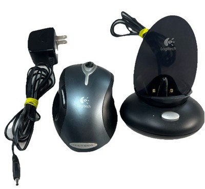 Logitech MX1000 Wireless Laser Cordless Mouse (M-RBA97) w/ Charging Dock Tested