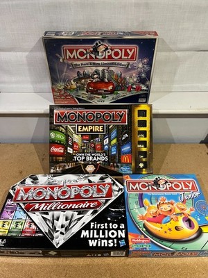 4 x VERSCHIEDENE MONOPOLY BRETTSPIELE - VERSANDKOSTENFREI UK!!