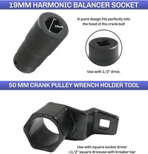 For Honda Crank Pulley Tool 19mm Harmonic Balancer Socket 50mm Crankshaft Cran
